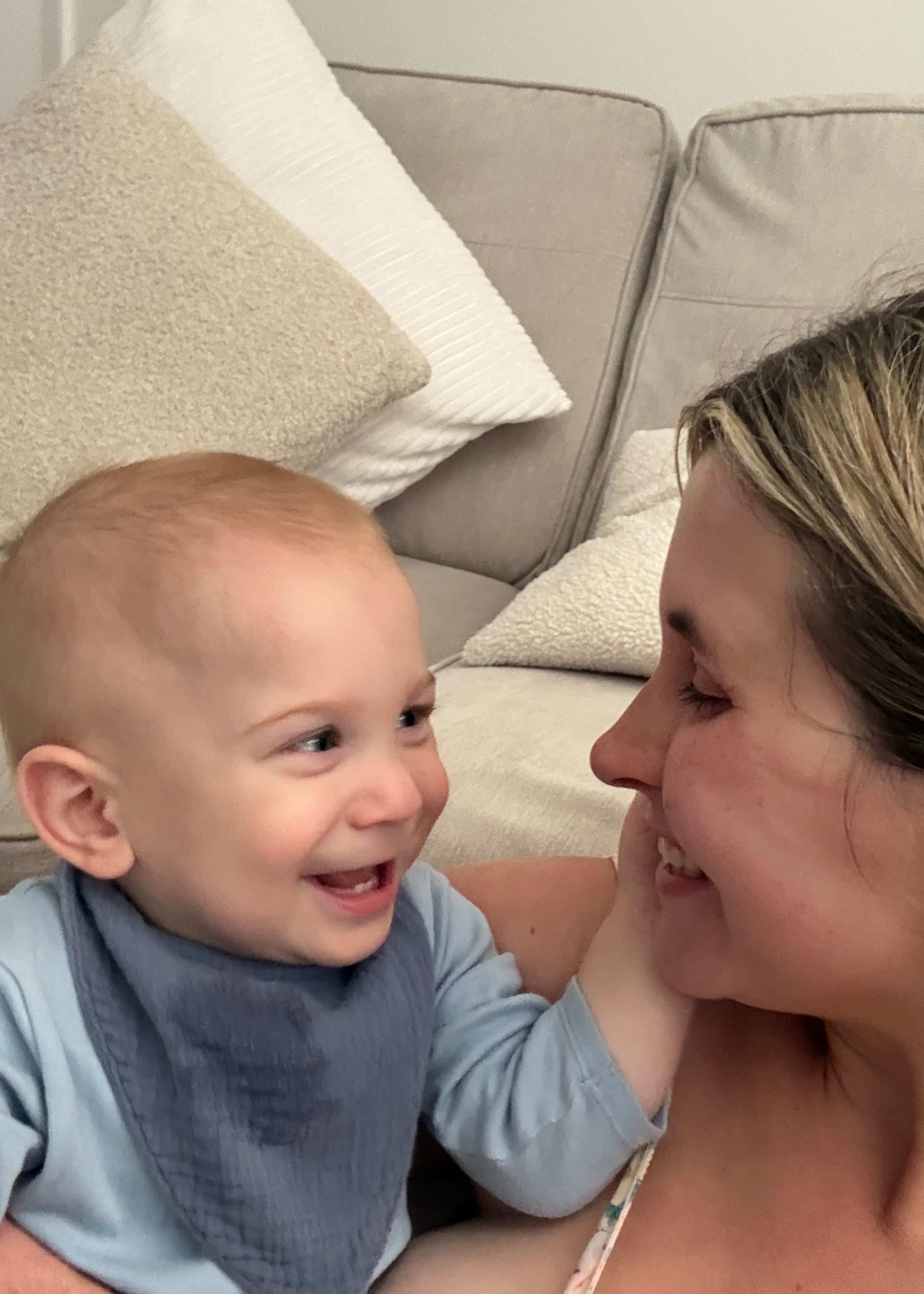 Megan with her baby