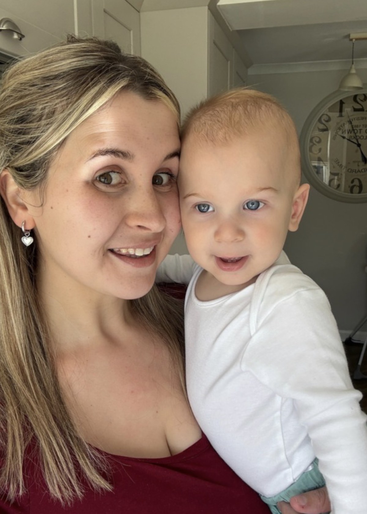 Megan with her baby